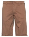 Luca Bertelli Man Shorts & Bermuda Shorts Brown Size 30 Cotton, Elastane