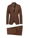 Luca Bertelli Man Suit Brown Size 40 Polyester, Viscose, Elastane