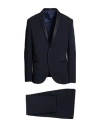Luca Bertelli Man Suit Midnight Blue Size 40 Polyester, Viscose, Elastane In Brown