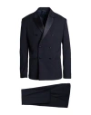 Luca Bertelli Man Suit Midnight Blue Size 44 Polyester, Viscose, Elastane In Blue