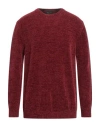 Luca Bertelli Man Sweater Burgundy Size M Acrylic, Viscose In Red