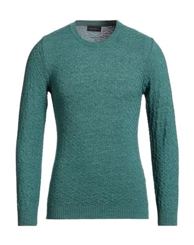 Luca Bertelli Man Sweater Green Size S Wool, Acrylic In Multi