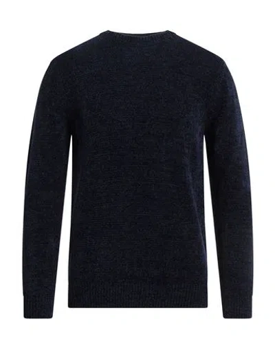 LUCA BERTELLI LUCA BERTELLI MAN SWEATER NAVY SIZE S ACRYLIC, VISCOSE