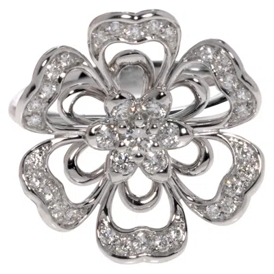Pre-owned Luca Carati Diamond Cocktail Ring 18k White Gold 0.68 Cttw