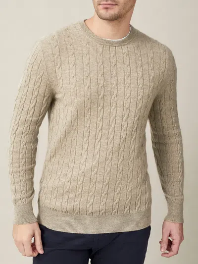 Luca Faloni Crew Neck Jumper In Camel Beige
