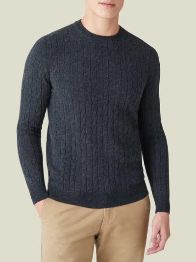 Luca Faloni Crew Neck Jumper In Charcoal Grey