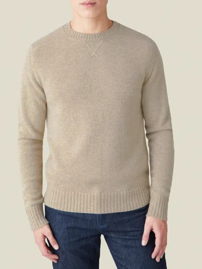 Luca Faloni Country Crew Neck Jumper In Camel Beige