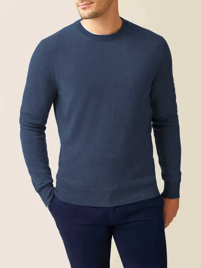 Luca Faloni Classic Crew Neck Jumper In Atlantic Blue