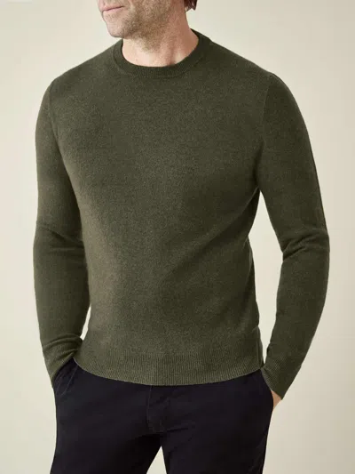 Luca Faloni Country Crew Neck Jumper In Hunting Green
