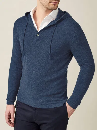 Luca Faloni Hoodie Jumper In Atlantic Blue