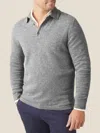 Luca Faloni Dolomiti Grey Pure Cashmere Polo Sweater In Dolomiti Grey