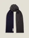 Luca Faloni 2-ply Cashmere Scarf In Navy And Charcoal