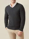 Luca Faloni V-neck Jumper In Charcoal Grey