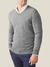 Luca Faloni V-neck Jumper In Dolomiti Grey Melange