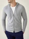 Luca Faloni Full Zip Hoodie Jumper In Misty Grey