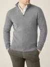 Luca Faloni Quarter-zip Jumper In Dolomiti Grey