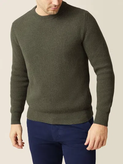 Luca Faloni Classic Crew Neck Jumper In Hunting Green