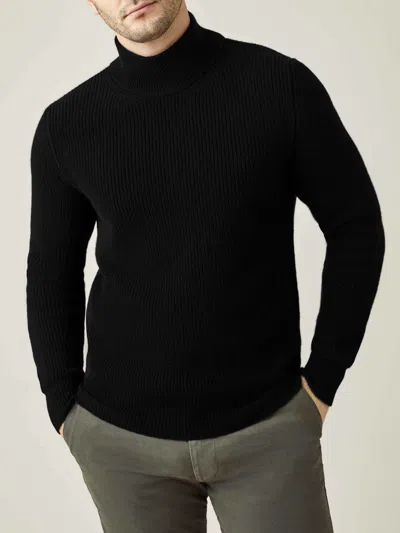 Luca Faloni Mock Neck Jumper In Black