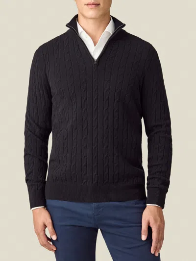 Luca Faloni Cashmere (2-ply) سترة ضفيرة بسحاب In Black