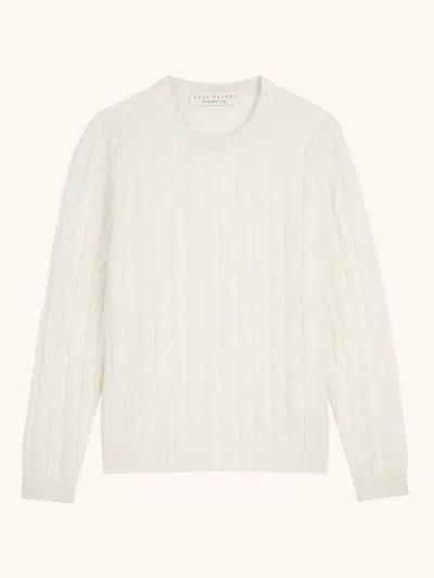Luca Faloni Boys Crew-neck Jumper In White