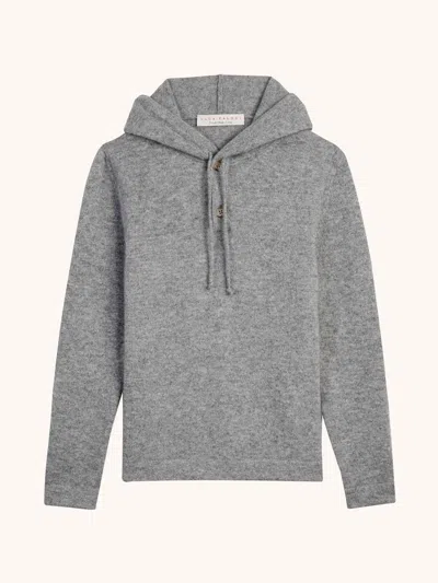 Luca Faloni Boys Hooded Jumper In Gray