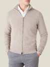 Luca Faloni Cashmere - 2-ply Zip Cardigan In Almond