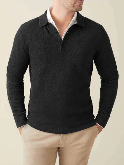 Luca Faloni Cashmere (2-ply) Polo Sweater In Gray