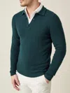 Luca Faloni Cashmere (2-ply) Polo Sweater In Green