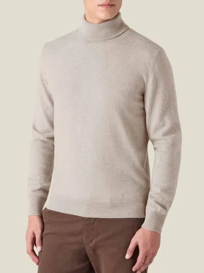 Luca Faloni Cashmere (2-ply) Roll Neck In Almond