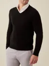 Luca Faloni Cashmere (2-ply) V Neck In Black