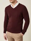 Luca Faloni Cashmere (2-ply) V Neck In Brown
