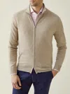 Luca Faloni Cashmere (2-ply) Zip Cardigan In Neutral