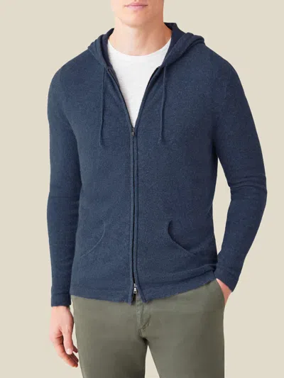 Luca Faloni Cashmere (2-ply) Zip Hoodie In Blue