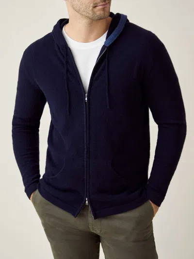 Luca Faloni Cashmere (2-ply) Zip Hoodie In Blue