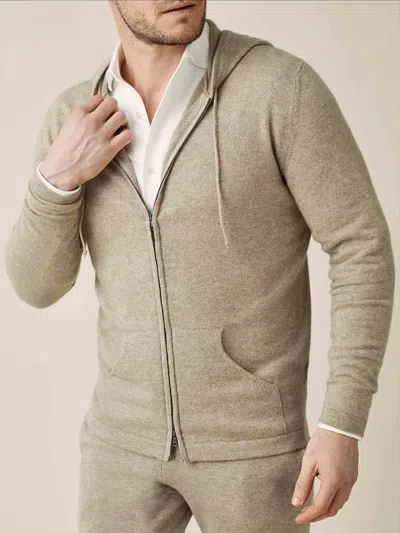 Luca Faloni Cashmere (2-ply) Zip Hoodie In Gray