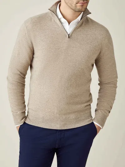 Luca Faloni Cashmere (2-ply) Zip-up In Brown