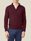 Luca Faloni Cashmere (2-ply) Zip-up In Burgundy