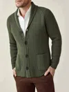 Luca Faloni Cashmere (4-ply) Shawl Cardigan In Green