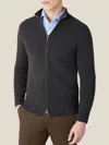 Luca Faloni Cashmere (4-ply) Zip Cardigan In Blue