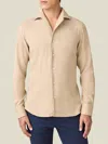 Luca Faloni Cashmere-cotton Classic Shirt In Brown