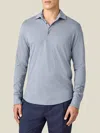 Luca Faloni Cashmere-cotton Polo Shirt In Blue