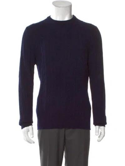 Pre-owned Luca Faloni Cashmere Crew Neck Pullover In Blue