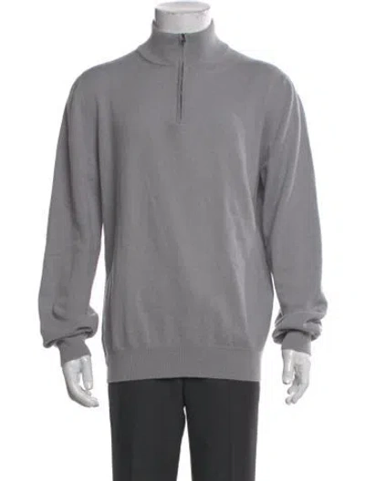 Pre-owned Luca Faloni Cashmere Turtleneck Pullover In Gray
