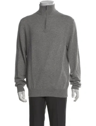 Pre-owned Luca Faloni Cashmere Turtleneck Pullover In Gray