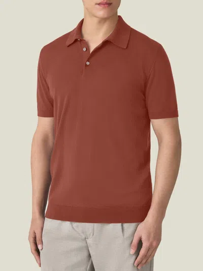 Luca Faloni Cotton (knitted) Knitted Polo In Brown