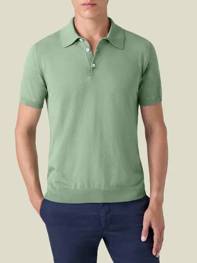 Luca Faloni Cotton (knitted) Knitted Polo In Green