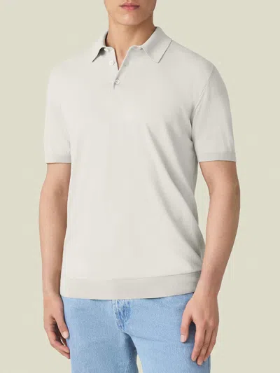 Luca Faloni Knitted Polo In Sand