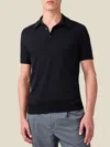 Luca Faloni Cotton Knitted Polo In Black