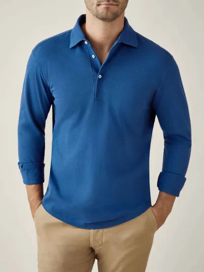 Luca Faloni Cotton Piqué Brera Polo Shirt In Royal Blue