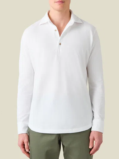 Luca Faloni Cotton Piqué Brera Polo Shirt In White